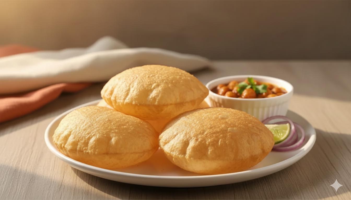 Soft, Puffy Bhature