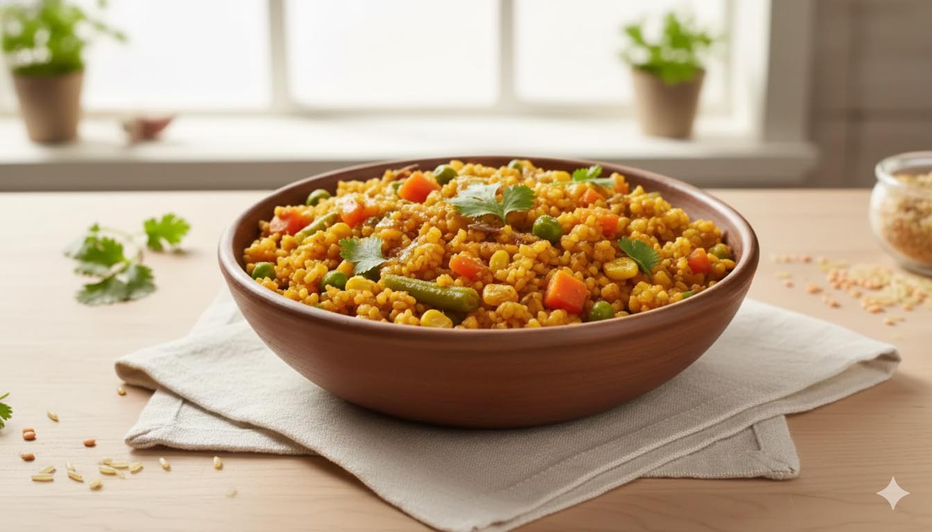 Savory Vegetable Dalia Khichdi