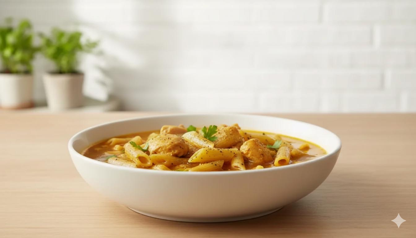 One-Pot Chicken & Penne Broth