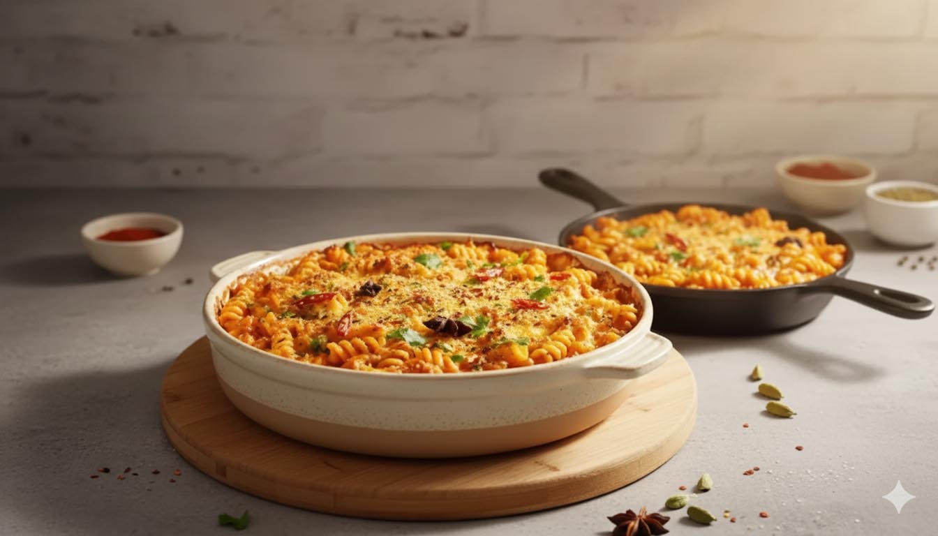 Indian-Spiced Mac & Cheese Bake