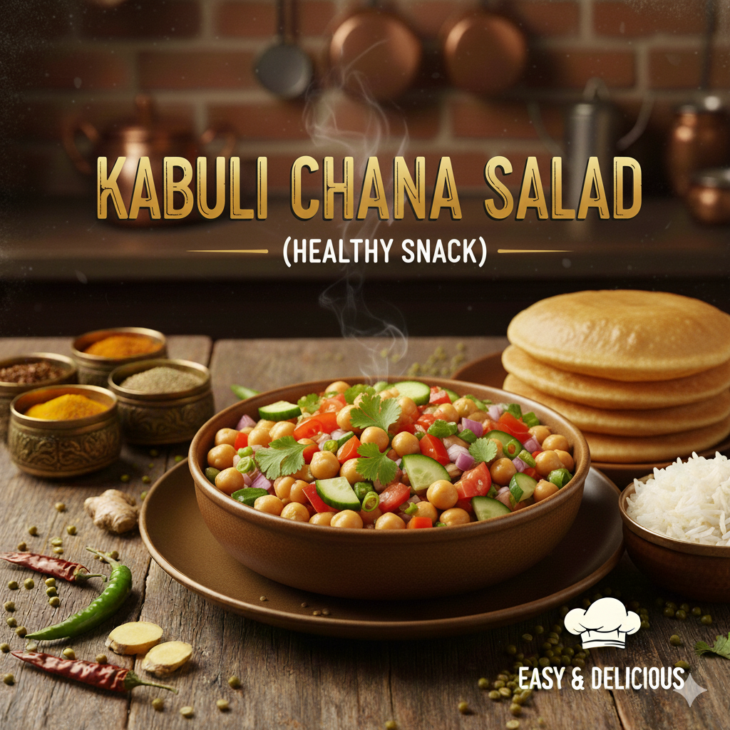 Kabuli Chana Salad (Healthy Snack)