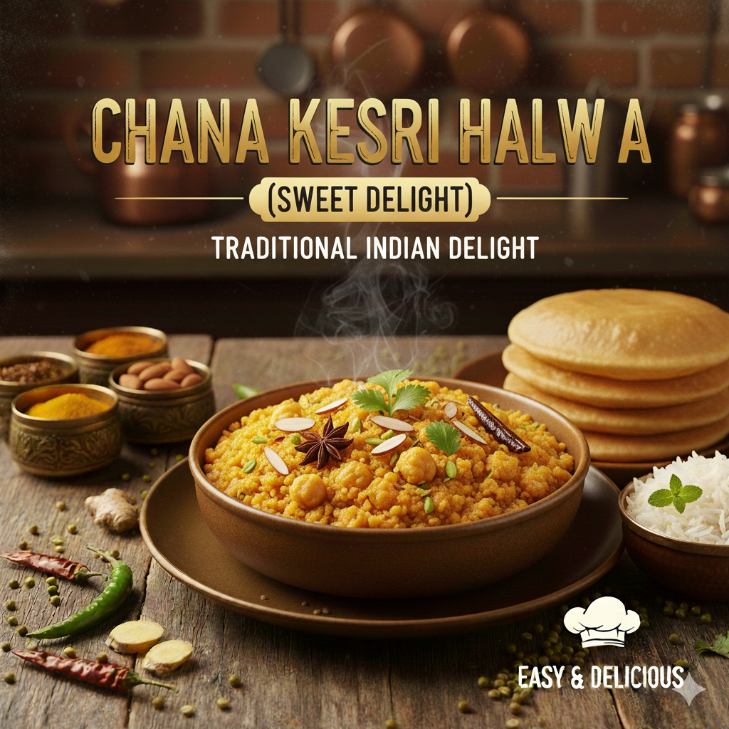 Chana Kesri Halwa (Sweet Delight)