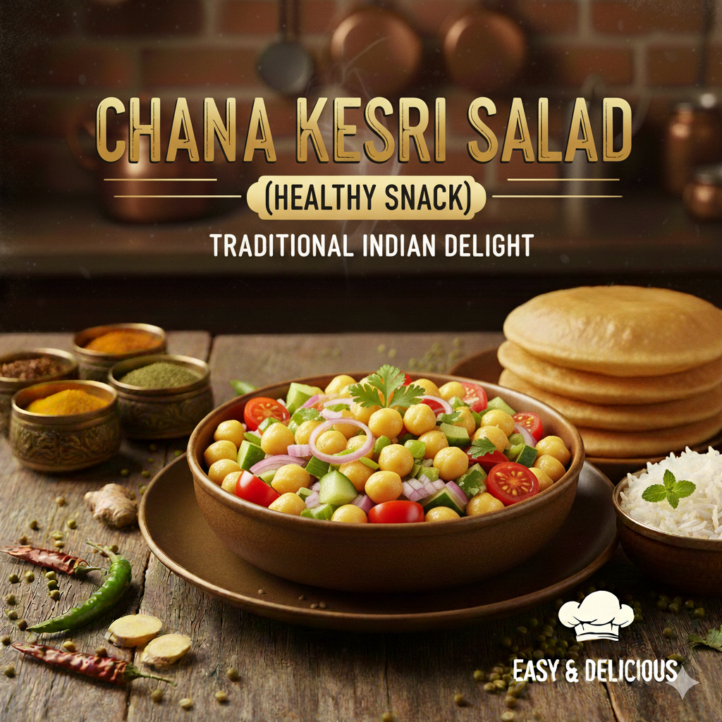 Chana Kesri Salad (Healthy Snack)
