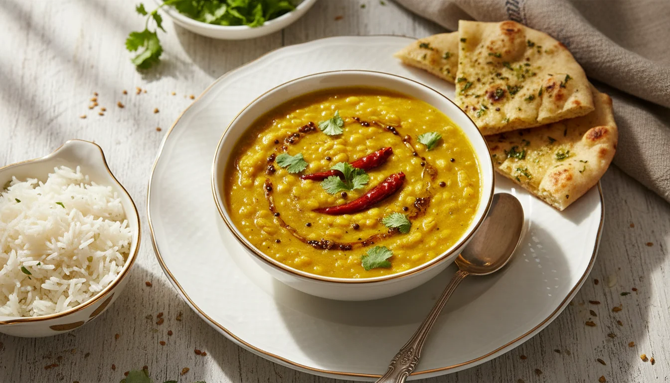 Homestyle Moong Dal Dhuli (Yellow Split Mung Lentil Curry)